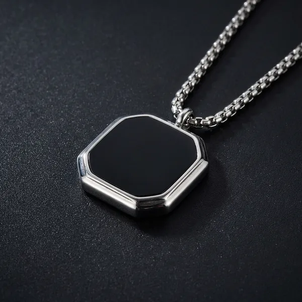 Silver-Tone_Chain_Necklace_with_Black_Square_Pendant