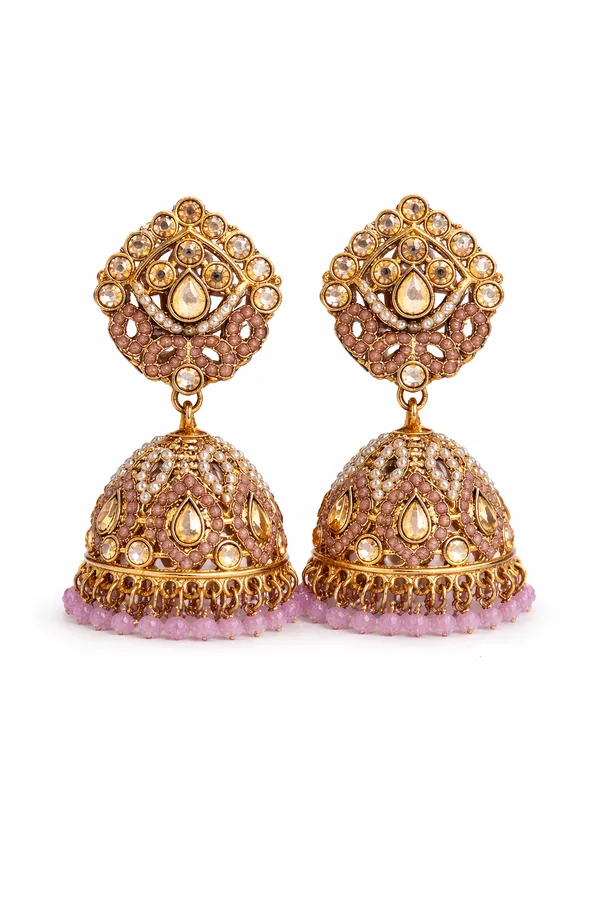 Indian_Shringar_Lavender_Kundan_Jhumka_Earrings_|_Pearl_&_Beaded_Designer_Jhumki_|_Ethnic_Festive_Statement_Jewelry