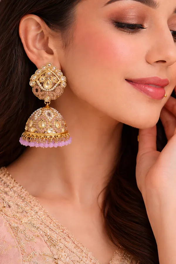 Indian_Shringar_Lavender_Kundan_Jhumka_Earrings_|_Pearl_&_Beaded_Designer_Jhumki_|_Ethnic_Festive_Statement_Jewelry