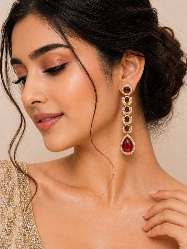 Indian_Shringar_Long_Drop_Golden_Earrings_(Ruby_Red)_|_Bridal_Statement_Earrings_|_Premium_Wedding_Jewelry