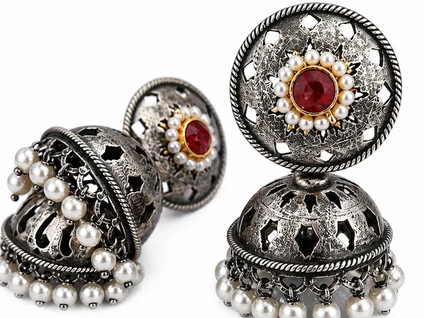 Indian_Shringar_Oxidised_Silver_Jhumka_Earrings_|_Ruby_Red_Stone_Pearl_Drop_Jhumki_|_Ethnic_German_Silver_Jewelry