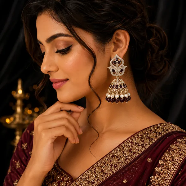 Wine_Kundan_Jhumki_Earrings_|_Pearl_Drop_Traditional_Designer_Earrings_for_Wedding_&_Festive_Wear