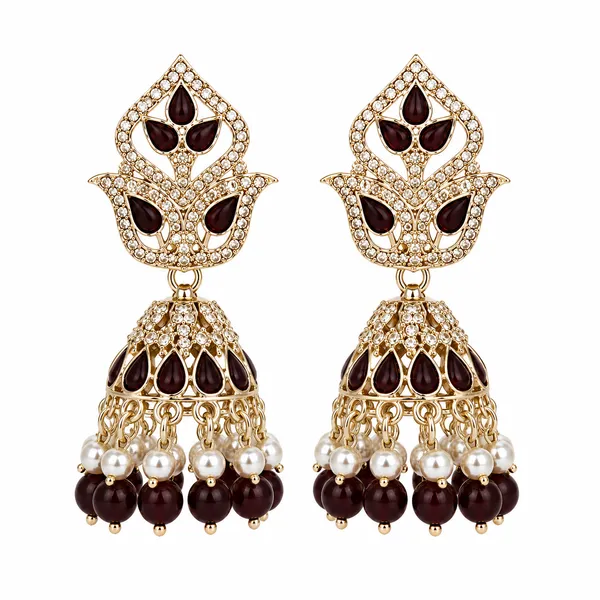 Wine_Kundan_Jhumki_Earrings_|_Pearl_Drop_Traditional_Designer_Earrings_for_Wedding_&_Festive_Wear