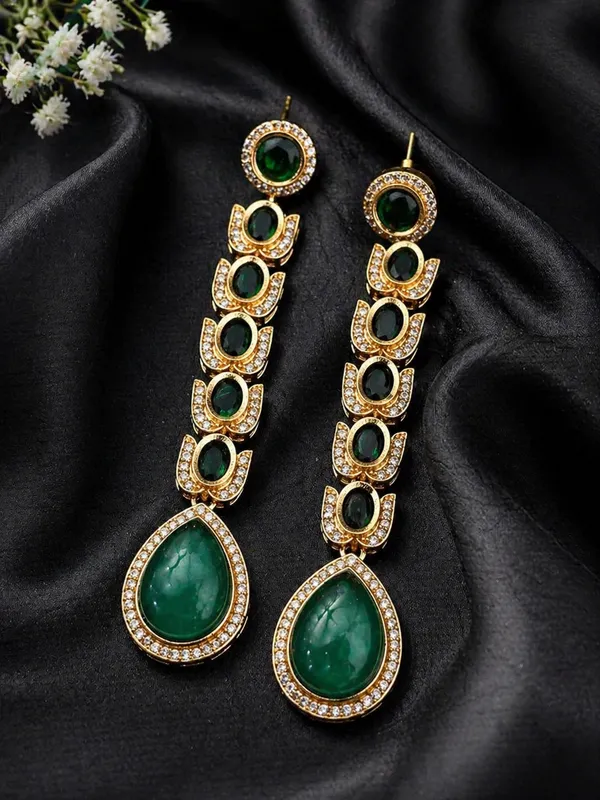 Indian_Shringar_Long_Drop_Golden_Earrings_(Emerald_Green)_|_Statement_Party_&_Wedding_Earrings_|_Premium_Jewelry