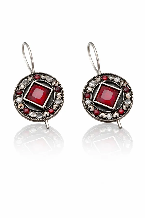 Red_Monalisa_Stone_Earrings_for_Women_|_German_Silver_Finish_Brass_Earrings_|_Lightweight_Ethnic_Jewelry_(1.2_Inch)