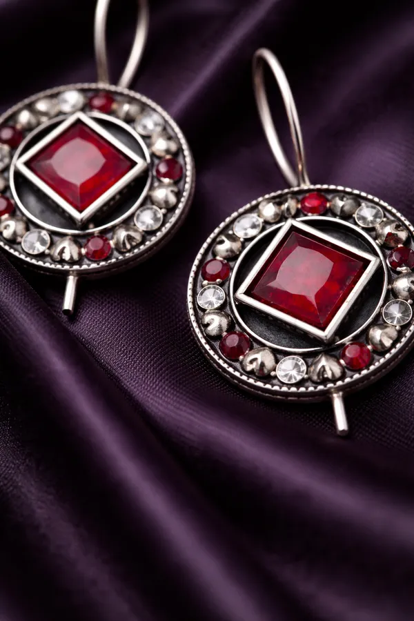 Red_Monalisa_Stone_Earrings_for_Women_|_German_Silver_Finish_Brass_Earrings_|_Lightweight_Ethnic_Jewelry_(1.2_Inch)