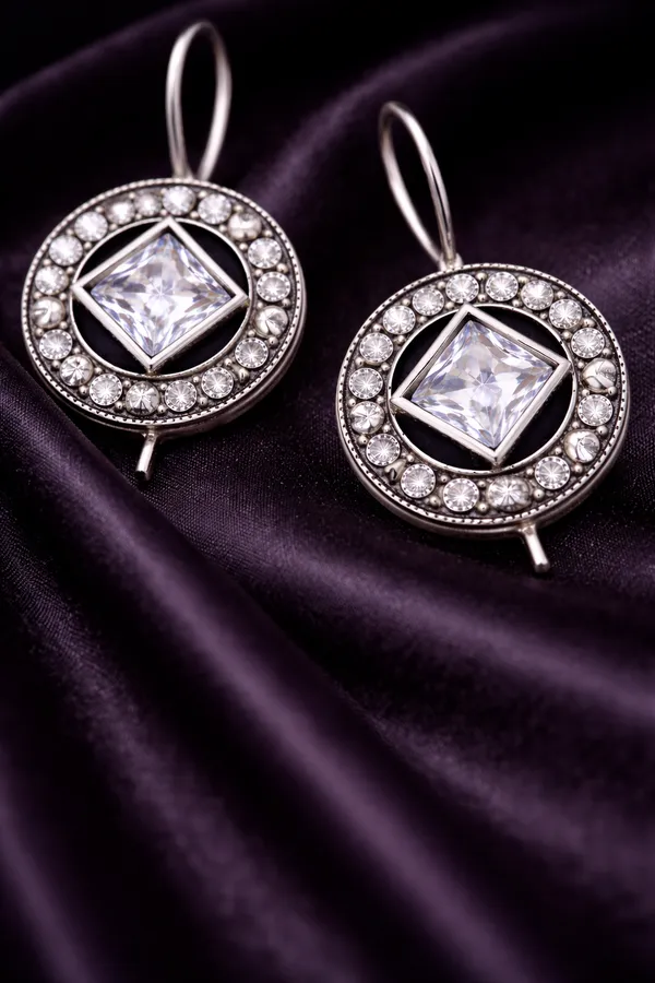 White_Monalisa_Stone_Earrings_for_Women_|_German_Silver_Finish_Brass_Earrings_|_Lightweight_Ethnic_Jewelry_(1.2_Inch)