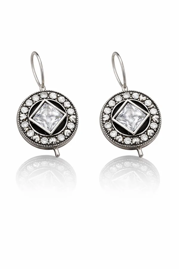 White_Monalisa_Stone_Earrings_for_Women_|_German_Silver_Finish_Brass_Earrings_|_Lightweight_Ethnic_Jewelry_(1.2_Inch)