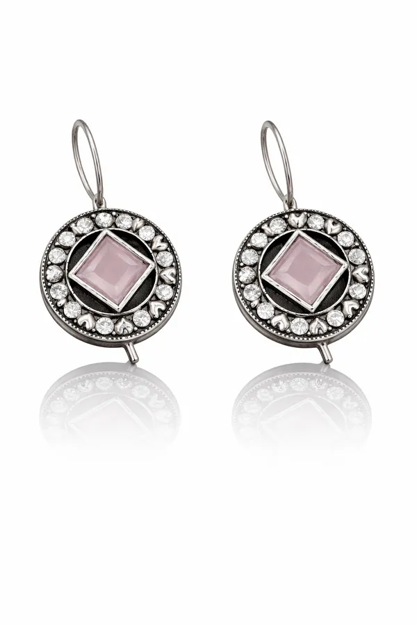 Baby_Pink__Monalisa_Stone_Earrings_for_Women_|_German_Silver_Finish_Brass_Earrings_|_Lightweight_Ethnic_Jewelry_(1.2_Inch)