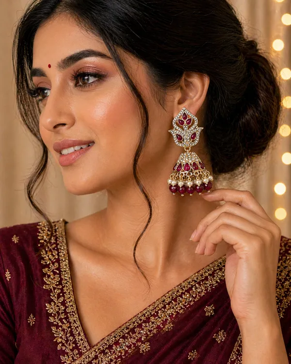 Indian_Shringar_Kundan_Jhumki_Earrings_(Wine)_|_Pearl_Drop_Ethnic_Earrings_|_Bridal_&_Festive_Jewelry
