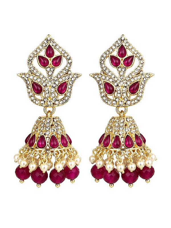 Indian_Shringar_Kundan_Jhumki_Earrings_(Wine)_|_Pearl_Drop_Ethnic_Earrings_|_Bridal_&_Festive_Jewelry