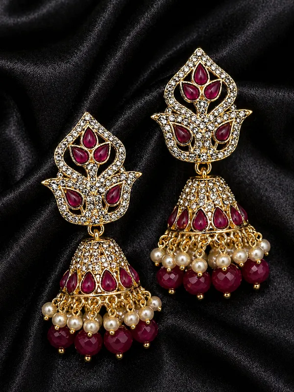 Indian_Shringar_Kundan_Jhumki_Earrings_(Wine)_|_Pearl_Drop_Ethnic_Earrings_|_Bridal_&_Festive_Jewelry