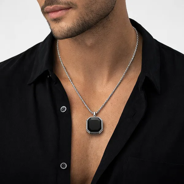 Silver-Tone_Chain_Necklace_with_Black_Square_Pendant