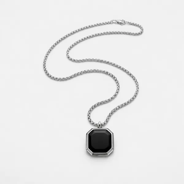Silver-Tone_Chain_Necklace_with_Black_Square_Pendant