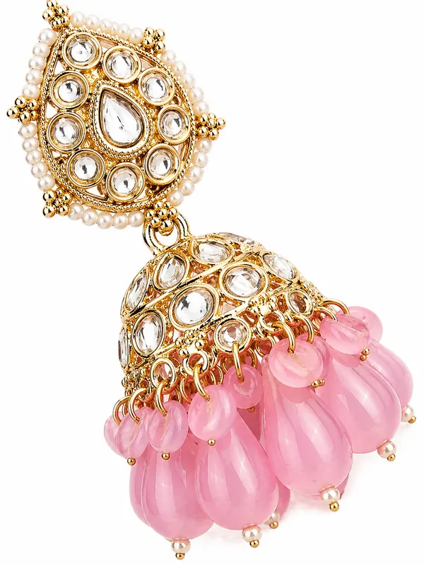 Indian_Shringar_Kundan_Jhumki_Earrings_|_Baby_Pink_Bead_Jhalar_Traditional_Earrings_|_Pastel_Ethnic_Jewelry