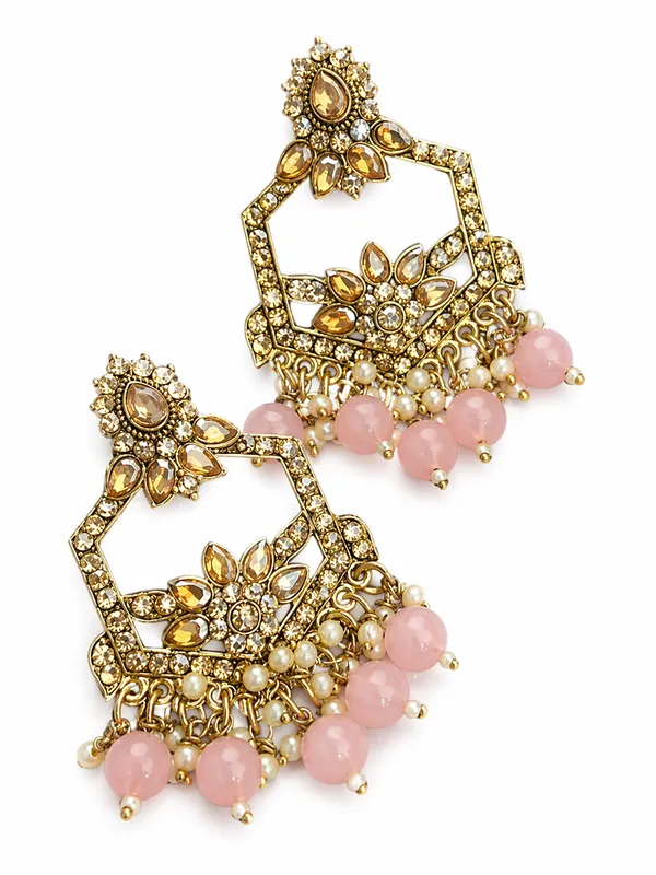 Indian_Shringar_Kundan_Chandbali_Earrings_|_Baby_Pink_Bead_Jhalar_Designer_Hexagon_Earrings_|_Pastel_Bridal_Statement_Jewelry