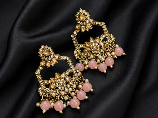 Indian_Shringar_Kundan_Chandbali_Earrings_|_Baby_Pink_Bead_Jhalar_Designer_Hexagon_Earrings_|_Pastel_Bridal_Statement_Jewelry