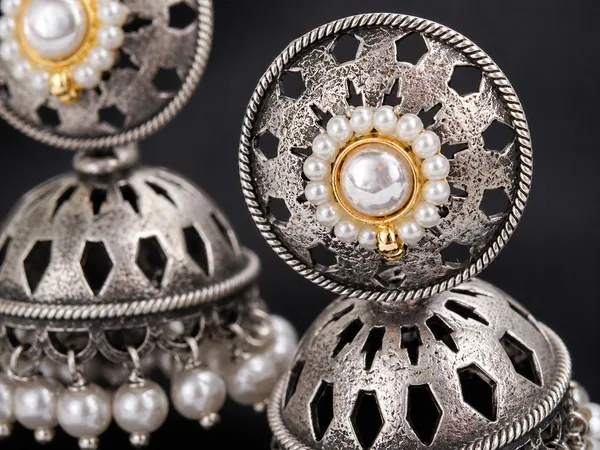 Indian_Shringar_Oxidised_Silver_Jhumka_Earrings_|_Pearl_Drop_Traditional_Jhumki_|_Ethnic_German_Silver_Jewelry