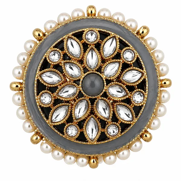 Indian_Shringar_Kundan_Stud_Earrings_|_Grey_Stone_Pearl_Studs_|_Elegant_Ethnic_Earrings