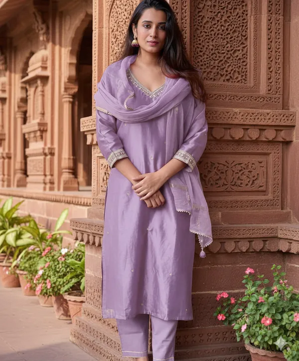 Purple_Rayon_Slub_Premium_&_Fancy_Design_Kurta_Set_For_Women