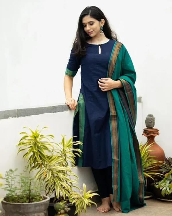 Rama_Rayon_Slub_Premium_&_Fancy_Design_Kurta_Set_For_Women