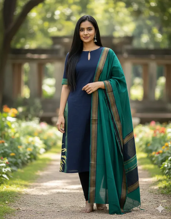 Rama_Rayon_Slub_Premium_&_Fancy_Design_Kurta_Set_For_Women