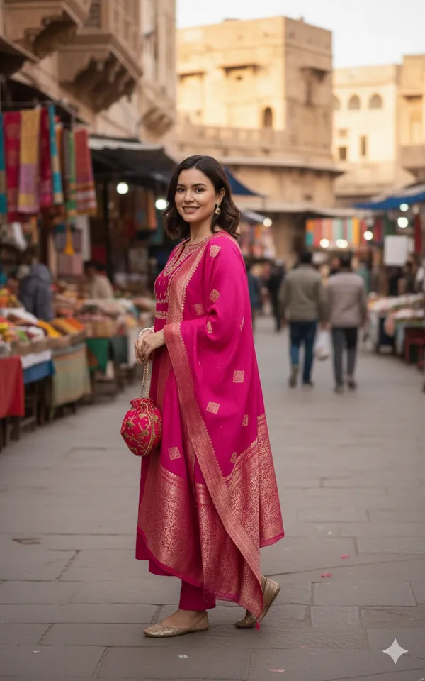 Maroon_Rayon_Slub_Premium_&_Fancy_Design_Kurta_Set_For_Women