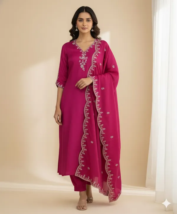 Rani_Rayon_Slub_Premium_&_Fancy_Design_Kurta_Set_For_Women
