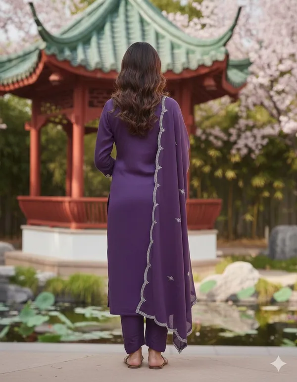 Purple_Rayon_Slub_Premium_&_Fancy_Design_Kurta_Set_For_Women