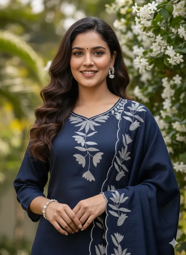 Blue_Vichitra_Premium_&_Fancy_Design_Kurta_Set_For_Women