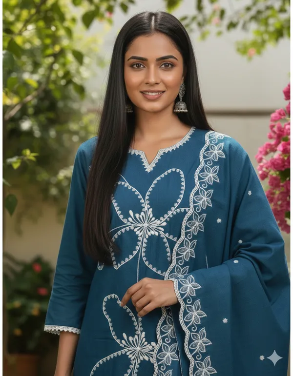 Rama_Rayon_Slub_Premium_&_Fancy_Design_Kurta_Set_For_Women