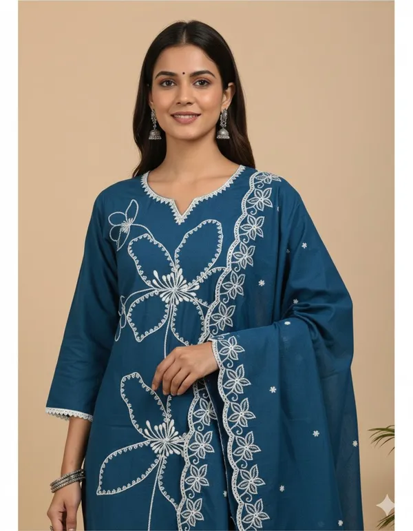 Rama_Rayon_Slub_Premium_&_Fancy_Design_Kurta_Set_For_Women