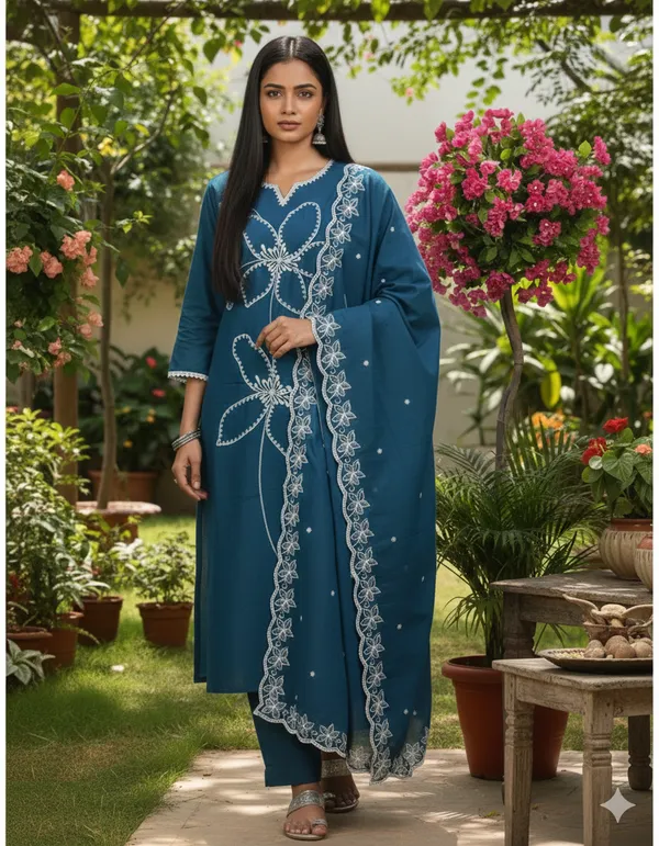 Rama_Rayon_Slub_Premium_&_Fancy_Design_Kurta_Set_For_Women