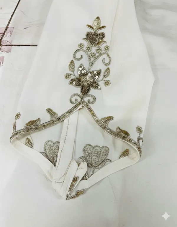 Off_White_Rayon_Slub_Premium_&_Fancy_Design_Kurta_Set_For_Women