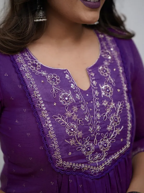 Purple_Chanderi_Premium_&_Fancy_Design_Kurta_Set_For_Women