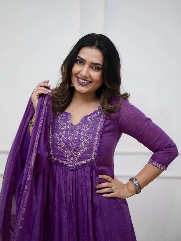Purple_Chanderi_Premium_&_Fancy_Design_Kurta_Set_For_Women