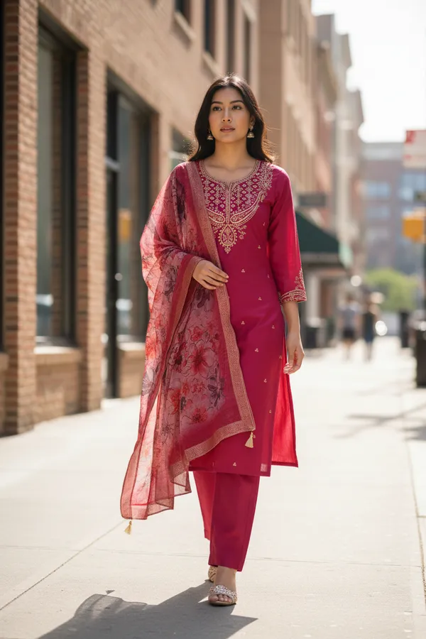 Rani_Chanderi_Premium_&_Fancy_Design_Kurta_Set_For_Women