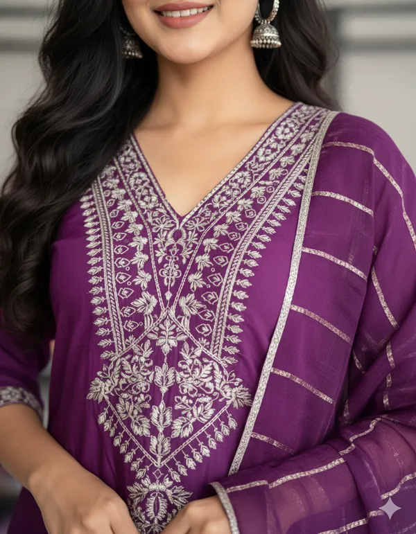 Purple_Rayon_Slub_Premium_&_Fancy_Design_Kurta_Set_For_Women