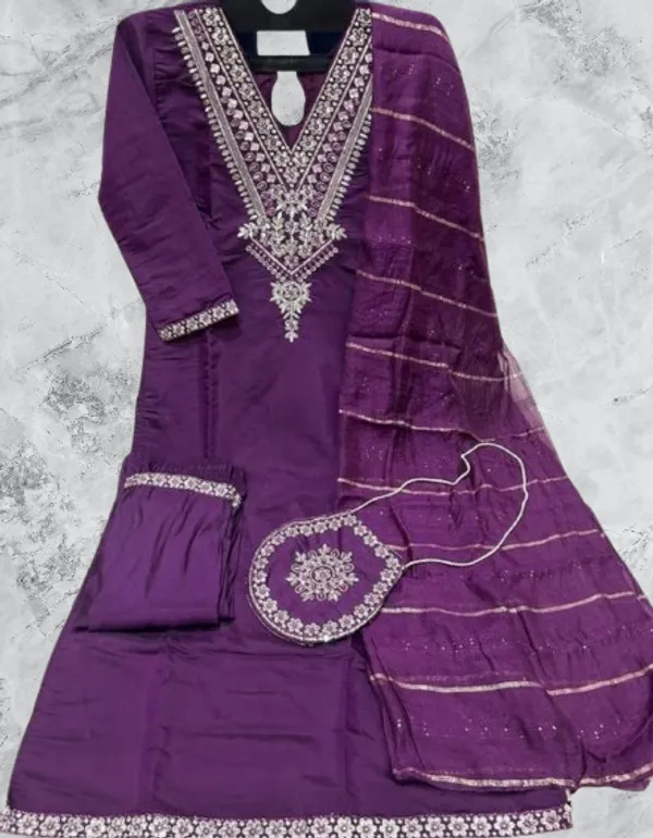Purple_Rayon_Slub_Premium_&_Fancy_Design_Kurta_Set_For_Women