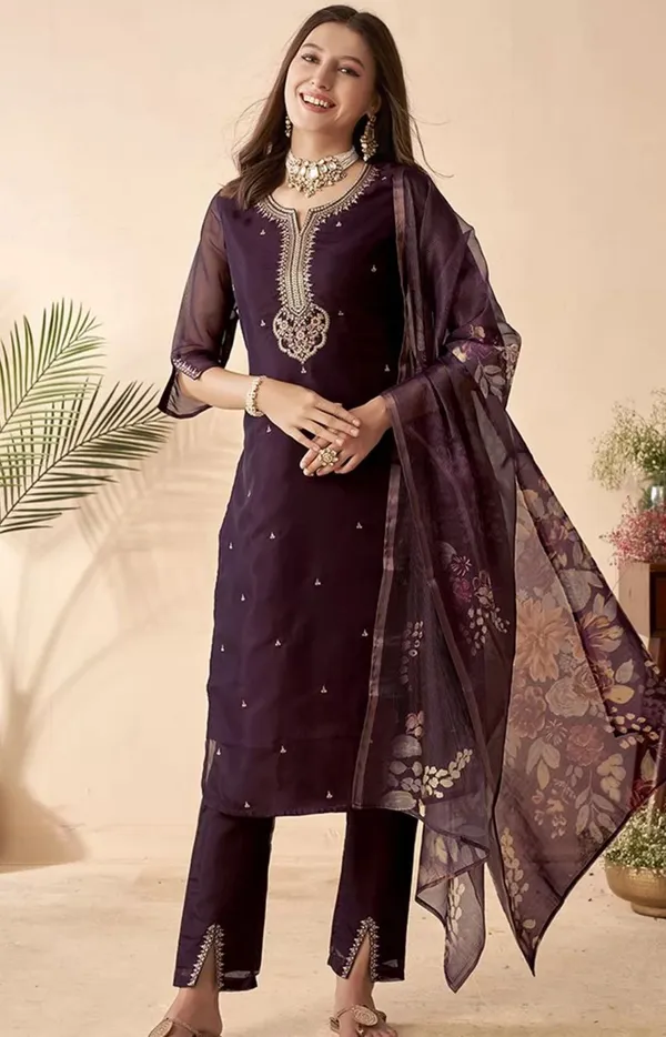 Purple_Rayon_Slub_Premium_&_Fancy_Design_Kurta_Set_For_Women