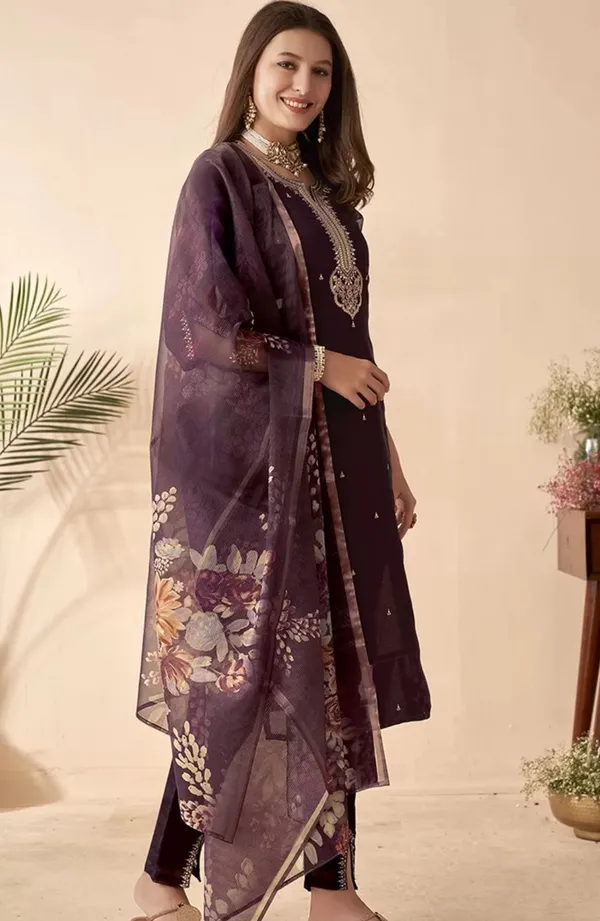 Purple_Rayon_Slub_Premium_&_Fancy_Design_Kurta_Set_For_Women