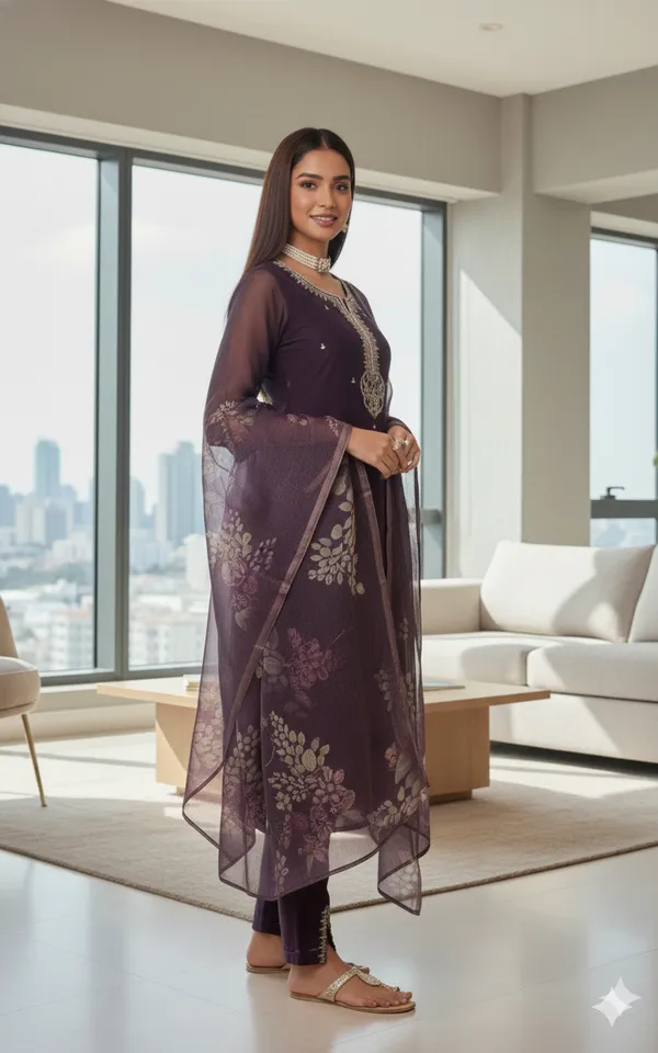 Purple_Rayon_Slub_Premium_&_Fancy_Design_Kurta_Set_For_Women