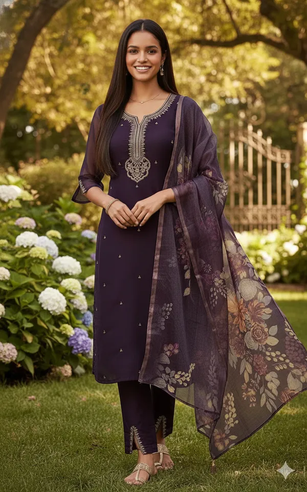 Purple_Rayon_Slub_Premium_&_Fancy_Design_Kurta_Set_For_Women