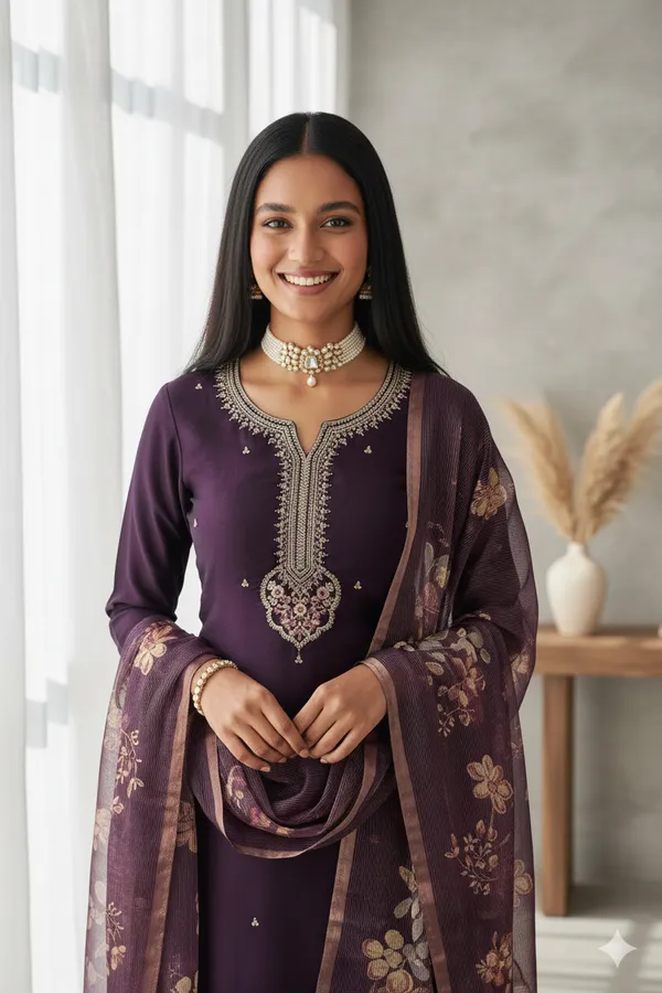 Purple_Rayon_Slub_Premium_&_Fancy_Design_Kurta_Set_For_Women