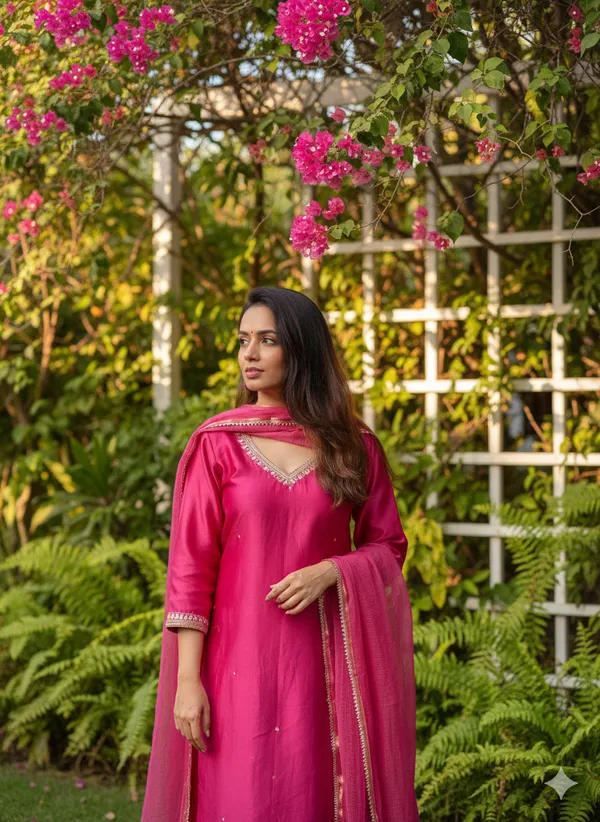 Pink_Rayon_Slub_Premium_&_Fancy_Design_Kurta_Set_For_Women