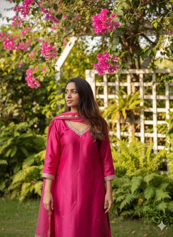 Pink_Rayon_Slub_Premium_&_Fancy_Design_Kurta_Set_For_Women