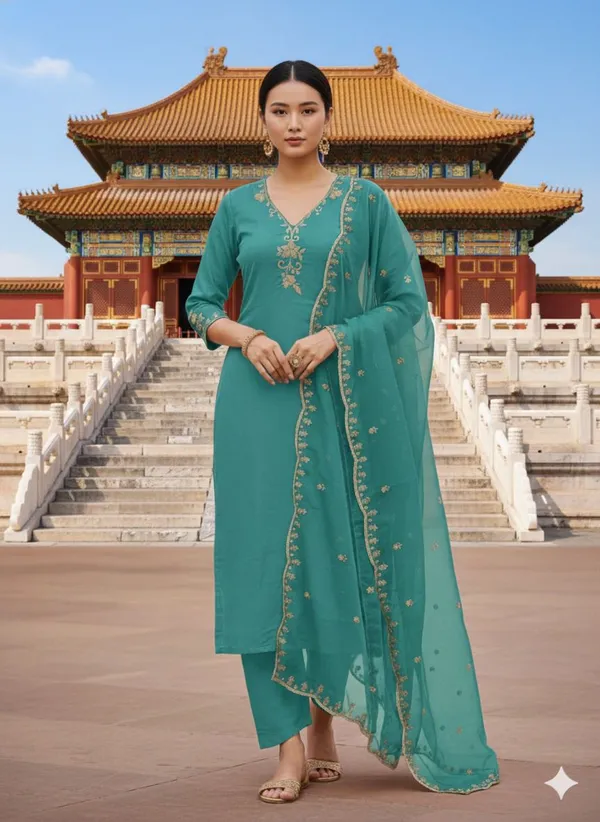 Rama_Rayon_Slub_Premium_&_Fancy_Design_Kurta_Set_For_Women