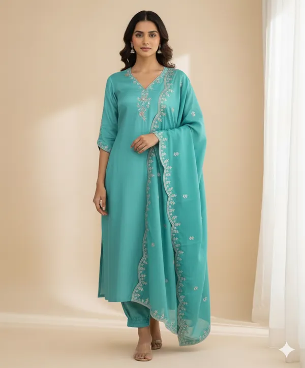 Rama_Rayon_Slub_Premium_&_Fancy_Design_Kurta_Set_For_Women