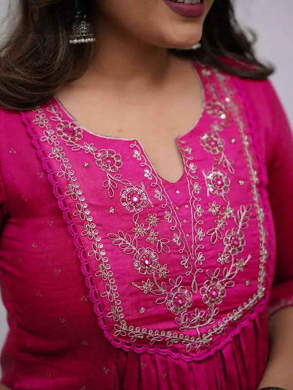 Pink_Chanderi_Premium_&_Fancy_Design_Kurta_Set_For_Women