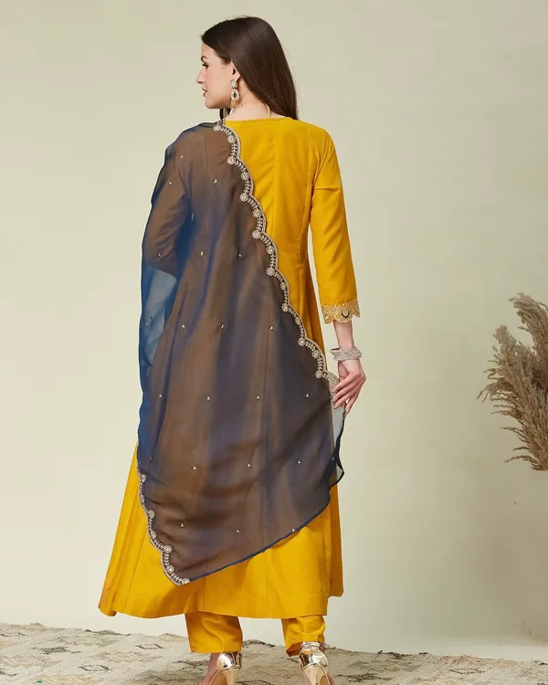 Yellow_Chanderi_Premium_&_Fancy_Design_Kurta_Set_For_Women